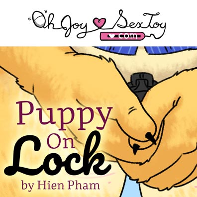 Puppy On Lock by Hien Pham